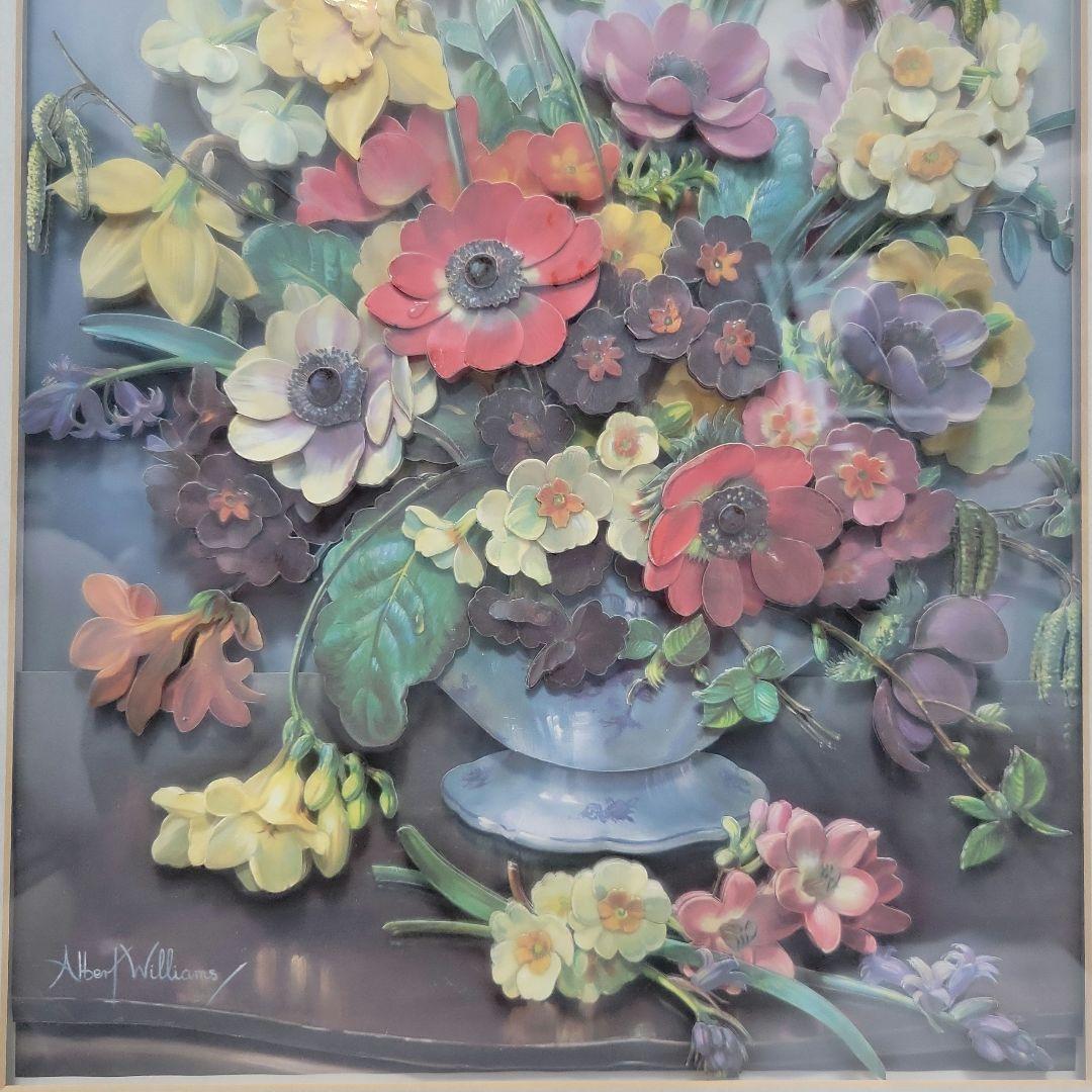 英国製 Asmara RCAM4677 シャドーボックス 花 額装 3Dアート