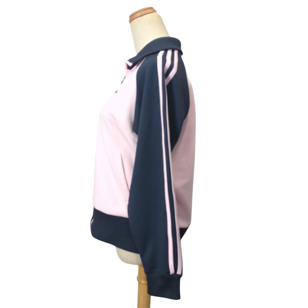 ​美品 アディダス CLIMALITE トラックジャケット ピンク 紺 M