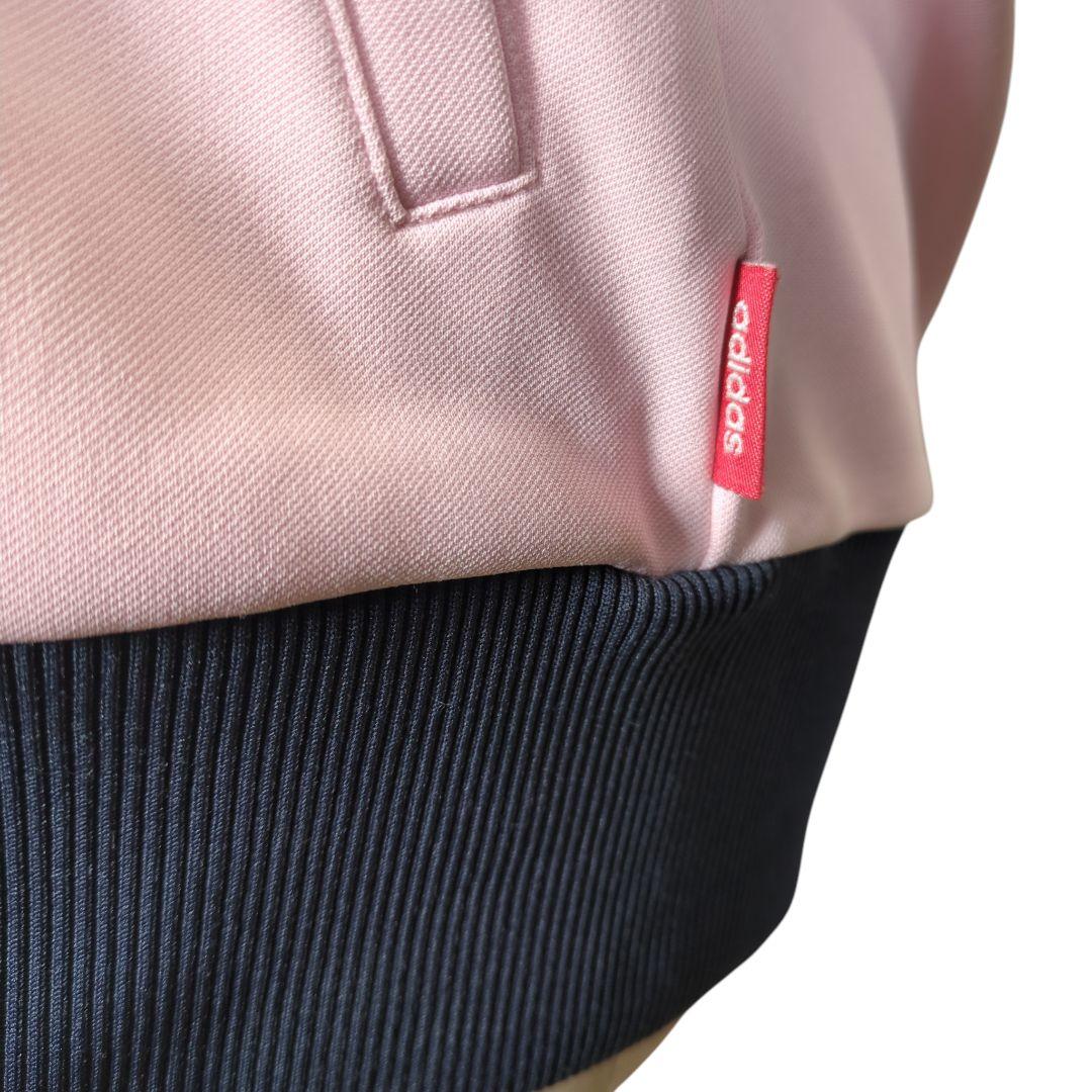 ​美品 アディダス CLIMALITE トラックジャケット ピンク 紺 M