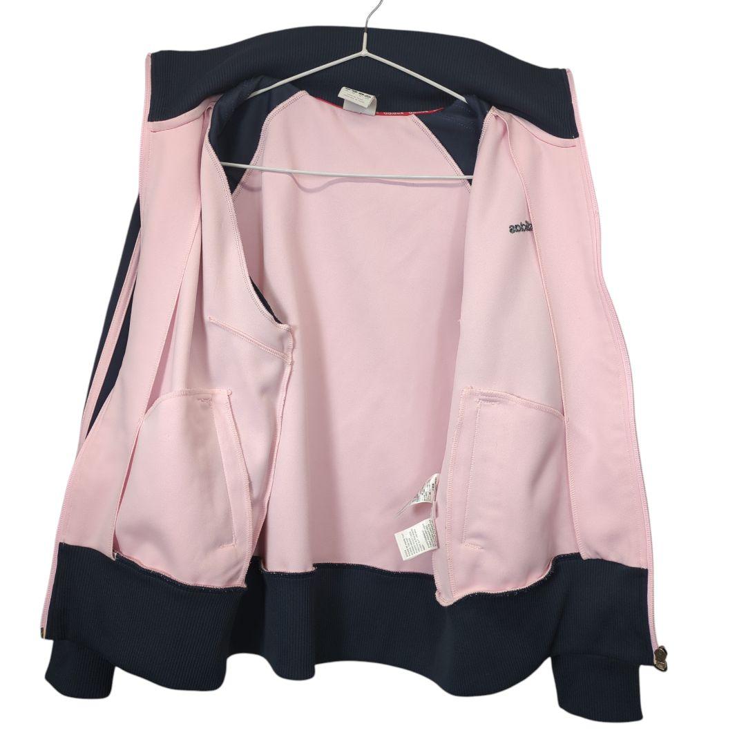 ​美品 アディダス CLIMALITE トラックジャケット ピンク 紺 M