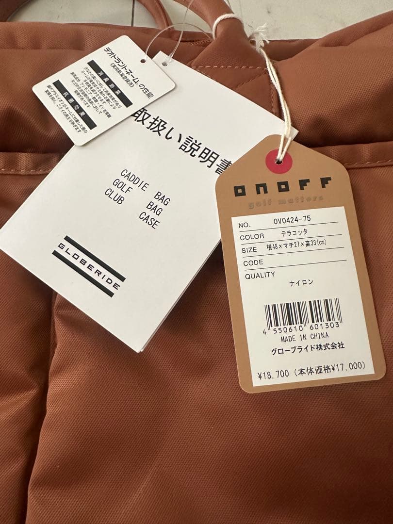 新品　タグ付　ONOFF オノフ　ゴルフバック　ボストンバック　キャリー