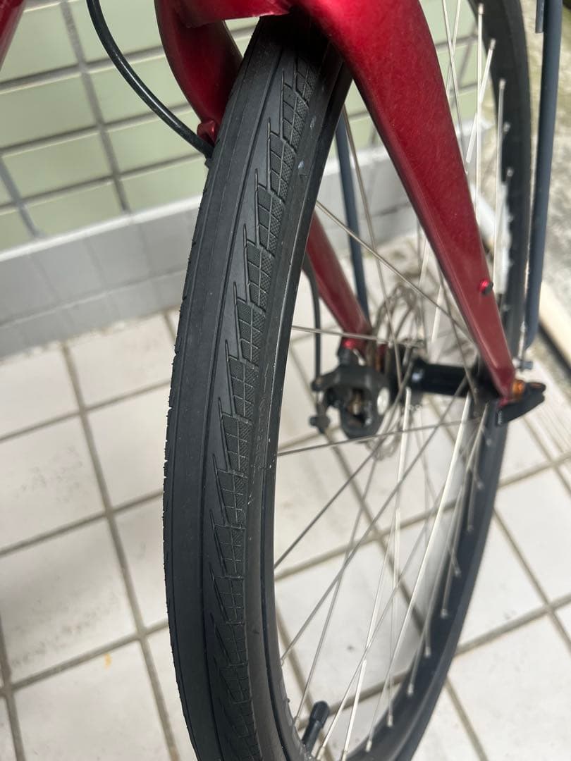 TREK FX1 2024 クロスバイク Sサイズ レッド 前カゴ付き