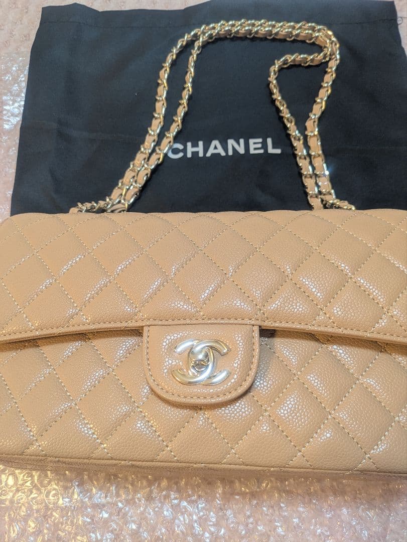 hiromin様♡ CHANEL シャネルノベルティ　キャビアスキンベージュ新品