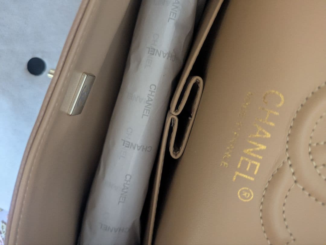 hiromin様♡ CHANEL シャネルノベルティ　キャビアスキンベージュ新品
