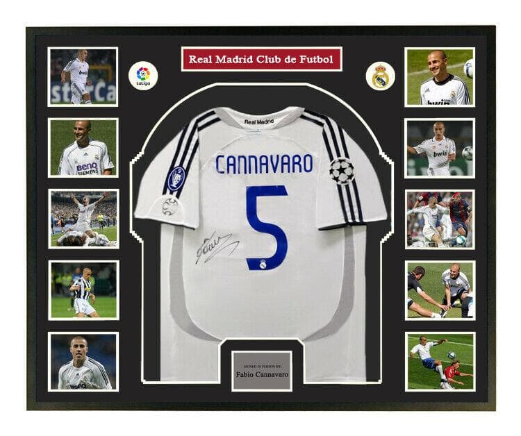 直筆サイン入りユニフォーム ファビオ・カンナバーロ レアル・マドリードFC