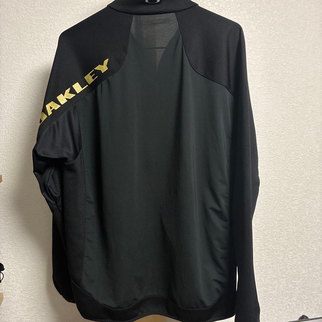 Oakley ブラックゴールド 薄手ソフトジャージ上下セット Lサイズ ゴルフ