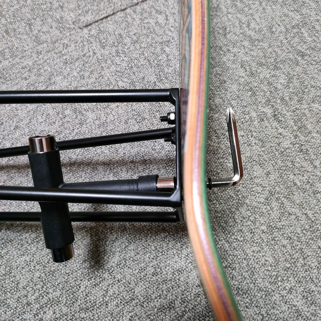 スケボースツールキット 椅子 スケートボード スツールベース 脚 黒 アイアン