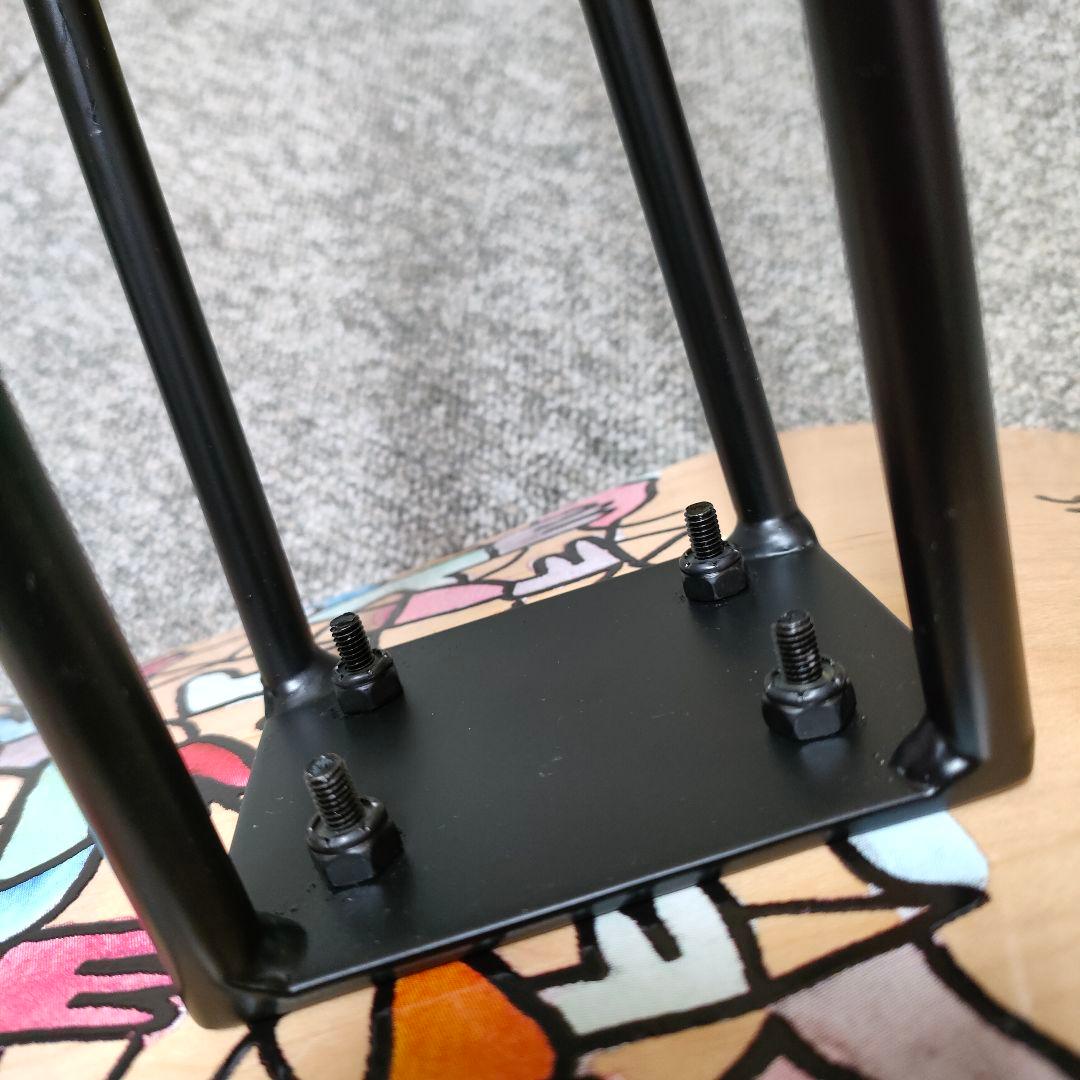 スケボースツールキット 椅子 スケートボード スツールベース 脚 黒 アイアン