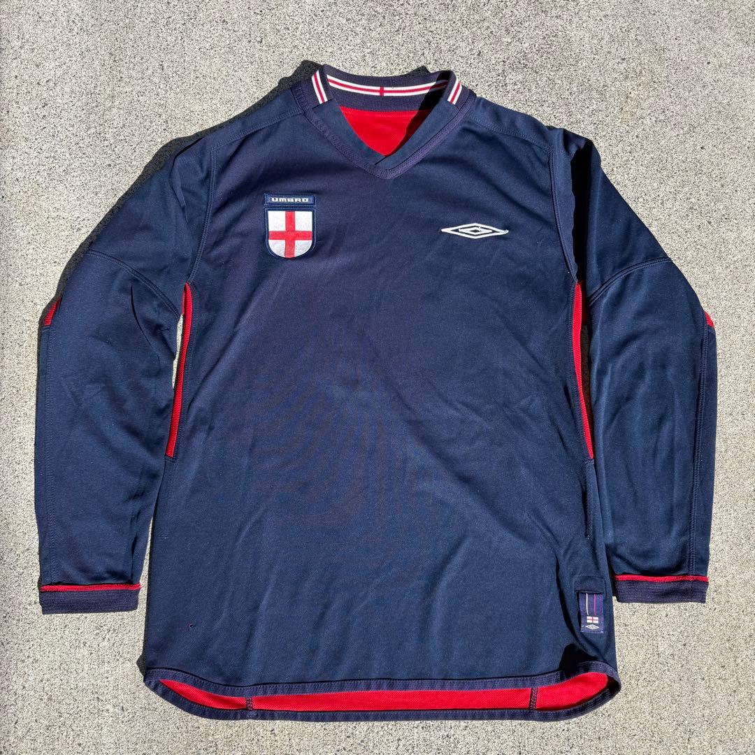 Umbro　02-04 イングランド代表　リバーシブル　長袖アウェイユニフォーム