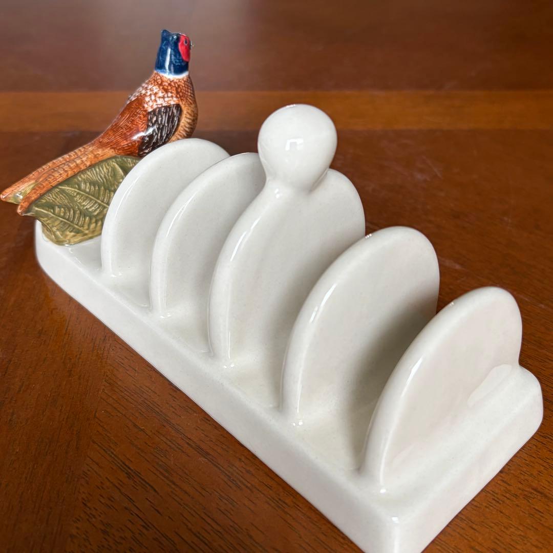 【レア美品】英国製　Quail Pottery★キジ★可愛いトーストラック