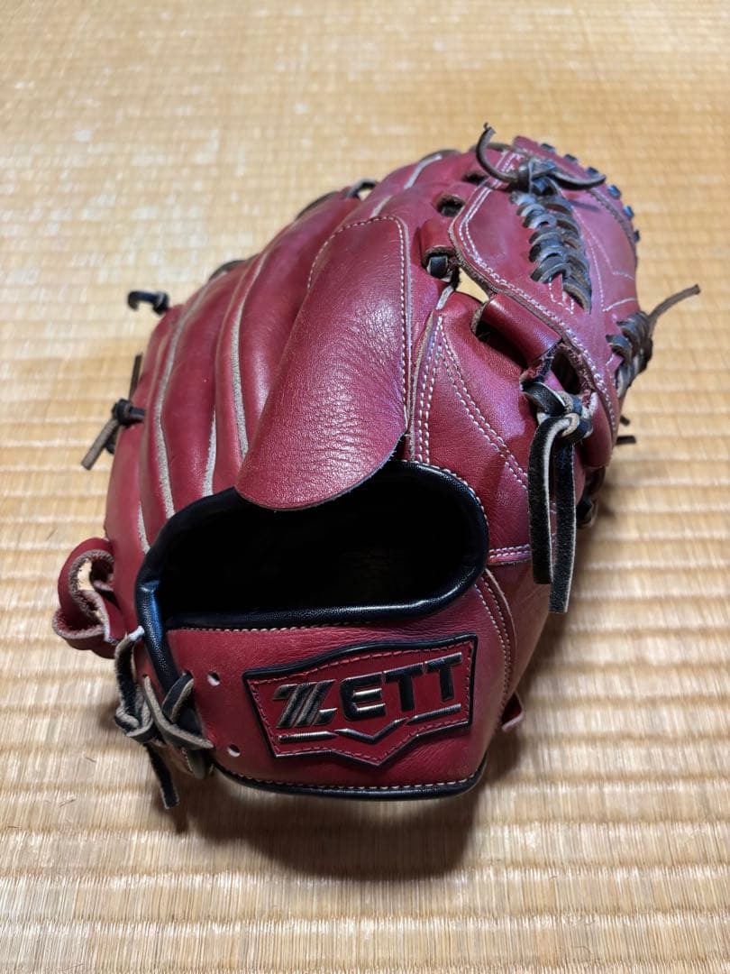 ZETT 赤 硬式投手用グローブ