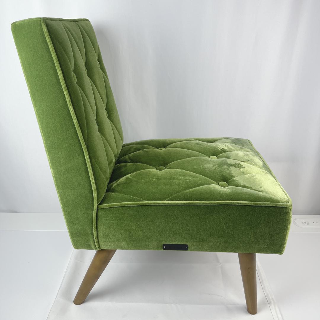 美品☘️　カリモク60 カフェチェア モケットグリーン