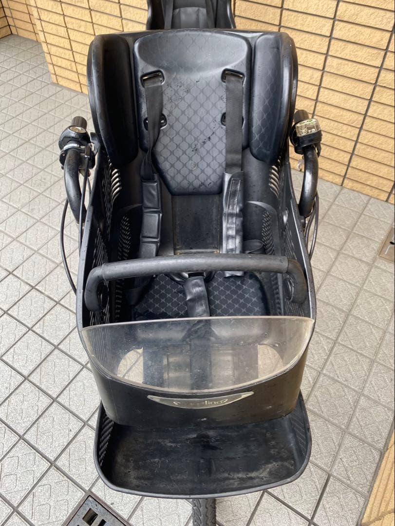 電動アシスト自転車　ブリヂストン　20インチ 子供乗せ　3人乗り ピンク色