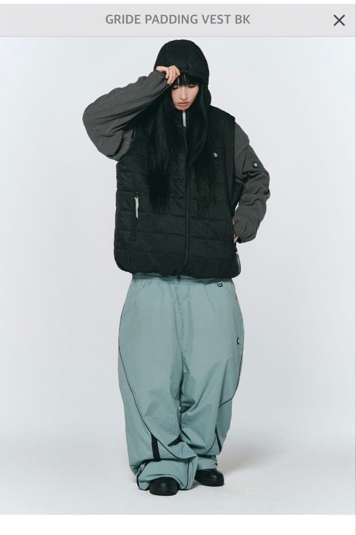 GAFH GRIDE PADDING VEST BK【日本非売品】