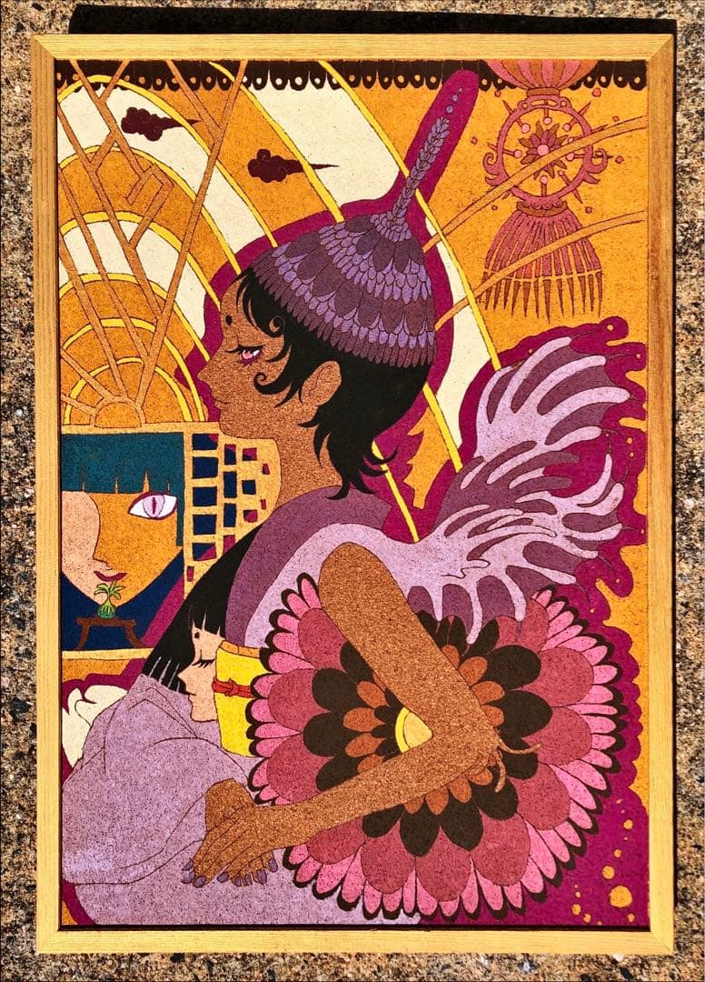 真作　Vojorna(ボジョヲナ) 立　約8号　1点物　人物画　現代アート