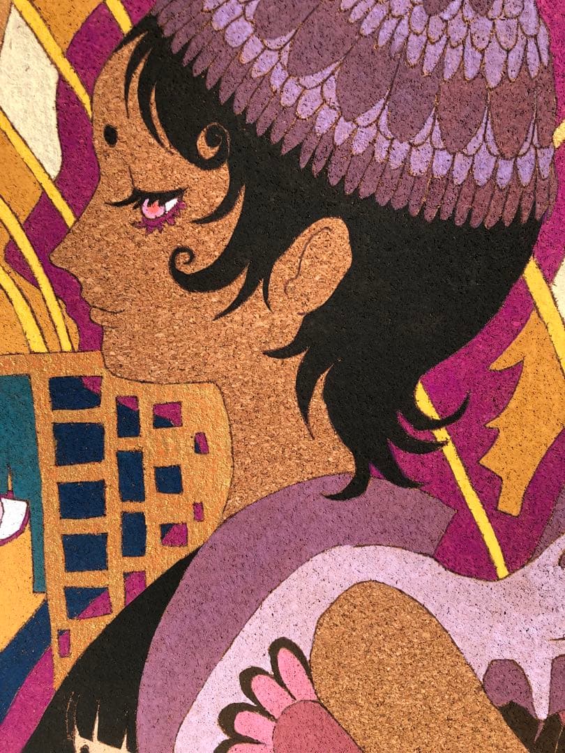 真作　Vojorna(ボジョヲナ) 立　約8号　1点物　人物画　現代アート