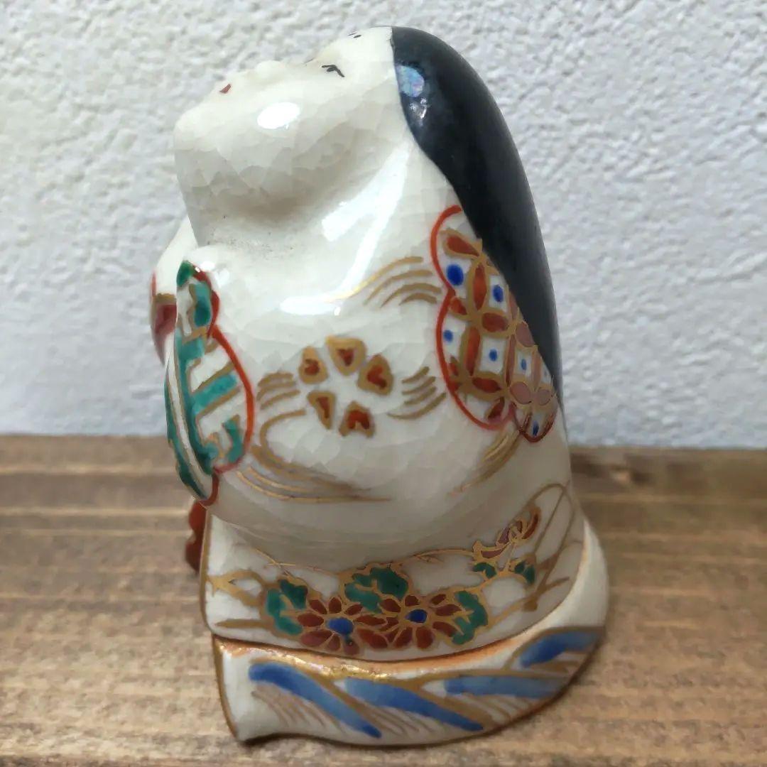 【値下中】九谷関山作　お福香合　　ok01