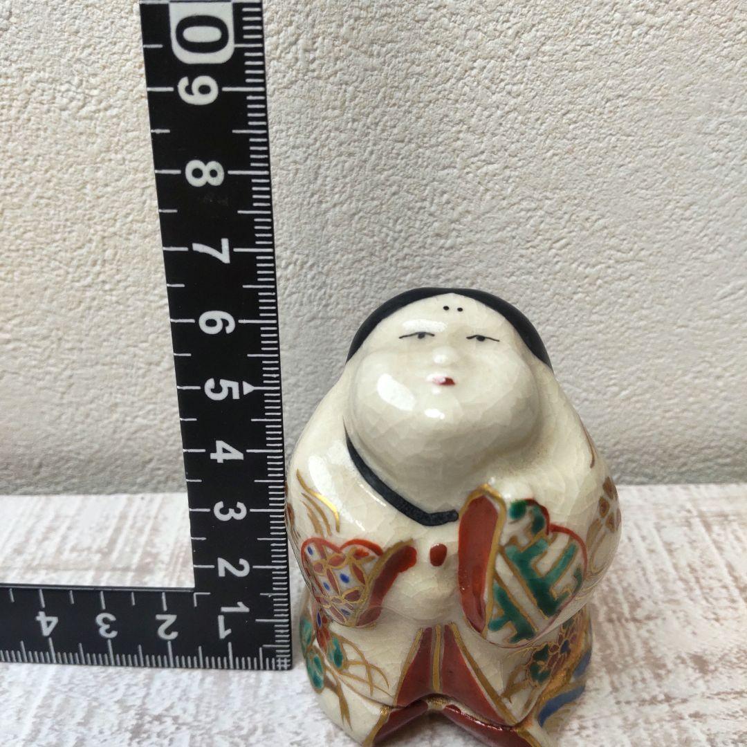 【値下中】九谷関山作　お福香合　　ok01