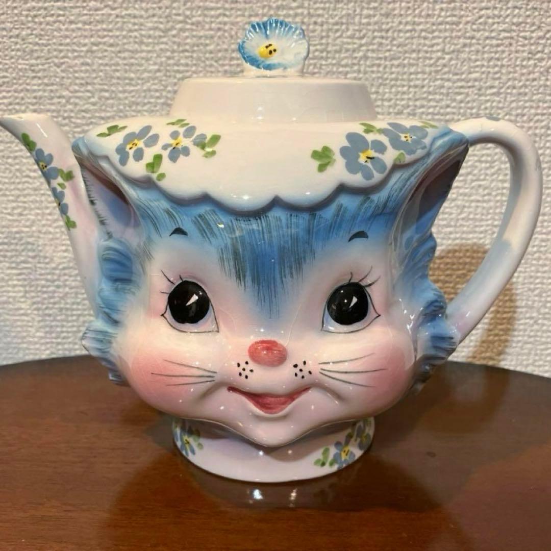 vintage cat teapot miss priss レトロ ヴィンテージ
