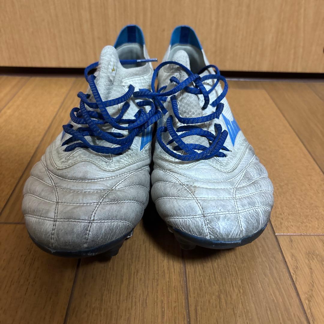 サッカーシューズ・スパイク ホワイト/ブルー　取り替え式