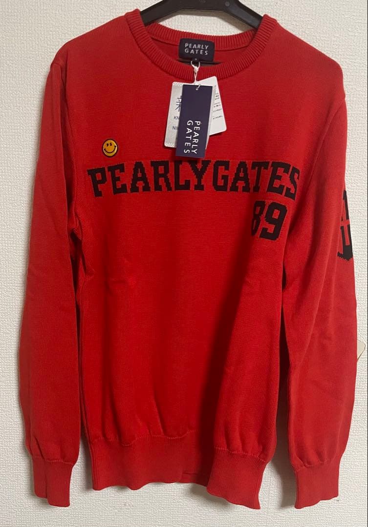 PEARLY GATES 赤コットンニットmade in japanサイズ5