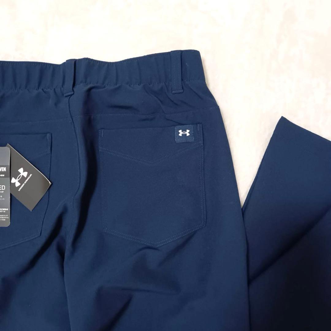 【新品】UNDERARMOUR　GOLFメンズパンツMネイビー4WAYストレッチ