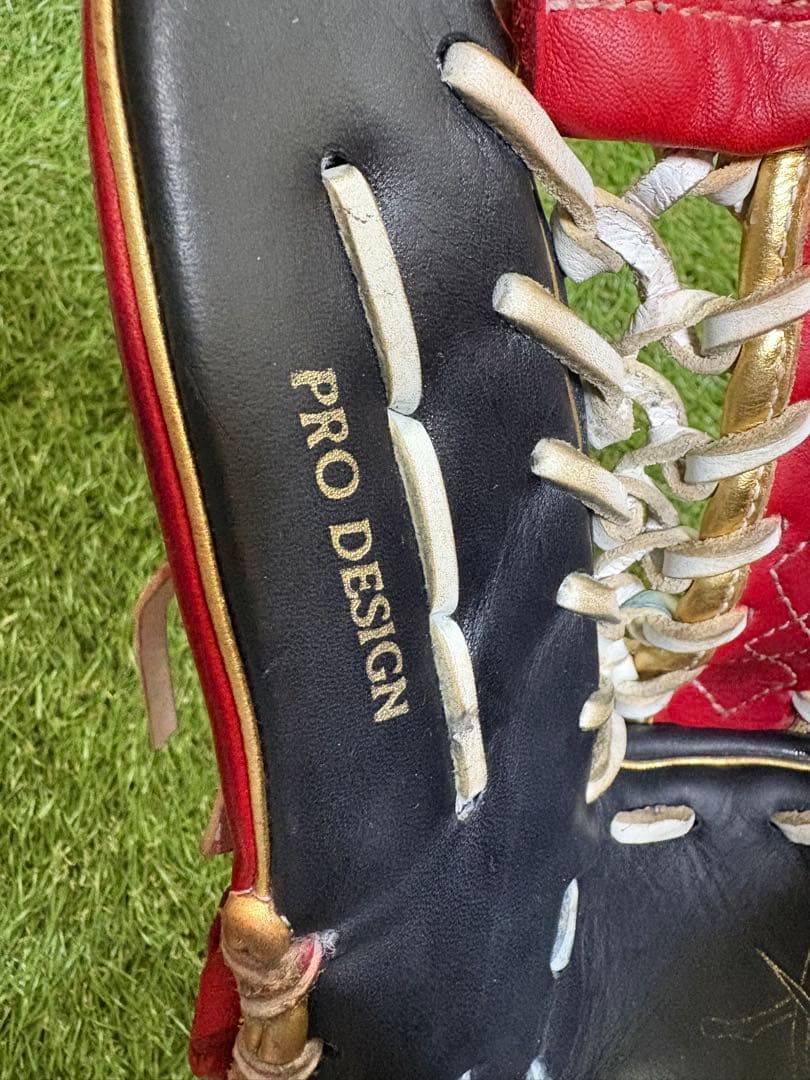 Rawlingsローリングス軟式野球グローブ外野手用　黒/赤