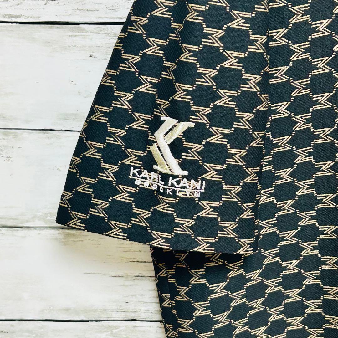 KARL KANI GOLF カールカナイゴルフ モノグラム 総柄 ポロシャツ