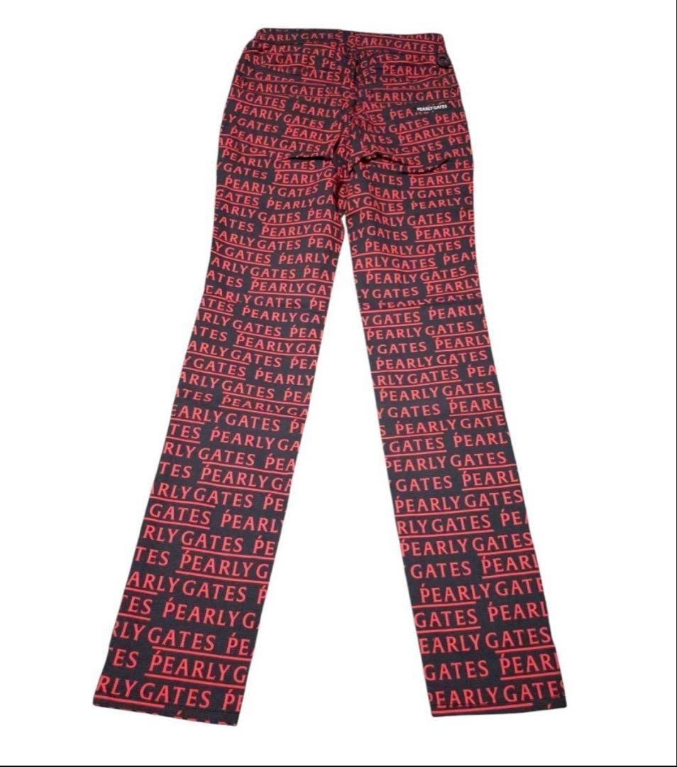 ❤️新品タグ付❤️パーリーゲイツ ロゴ総柄 ストレッチ レディース パンツ❤️00❤️