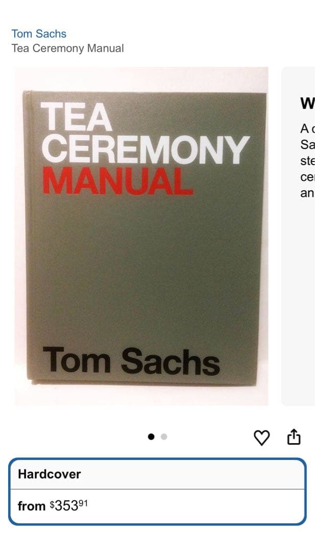 Tom Sachs ｜ TEA CEREMONY MANUAL