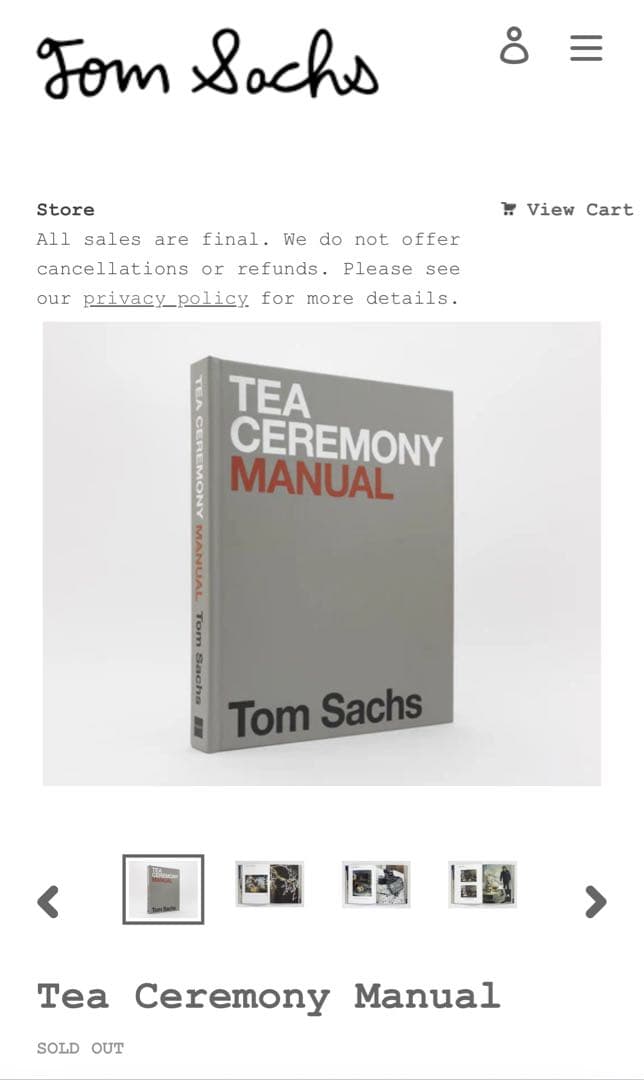 Tom Sachs ｜ TEA CEREMONY MANUAL