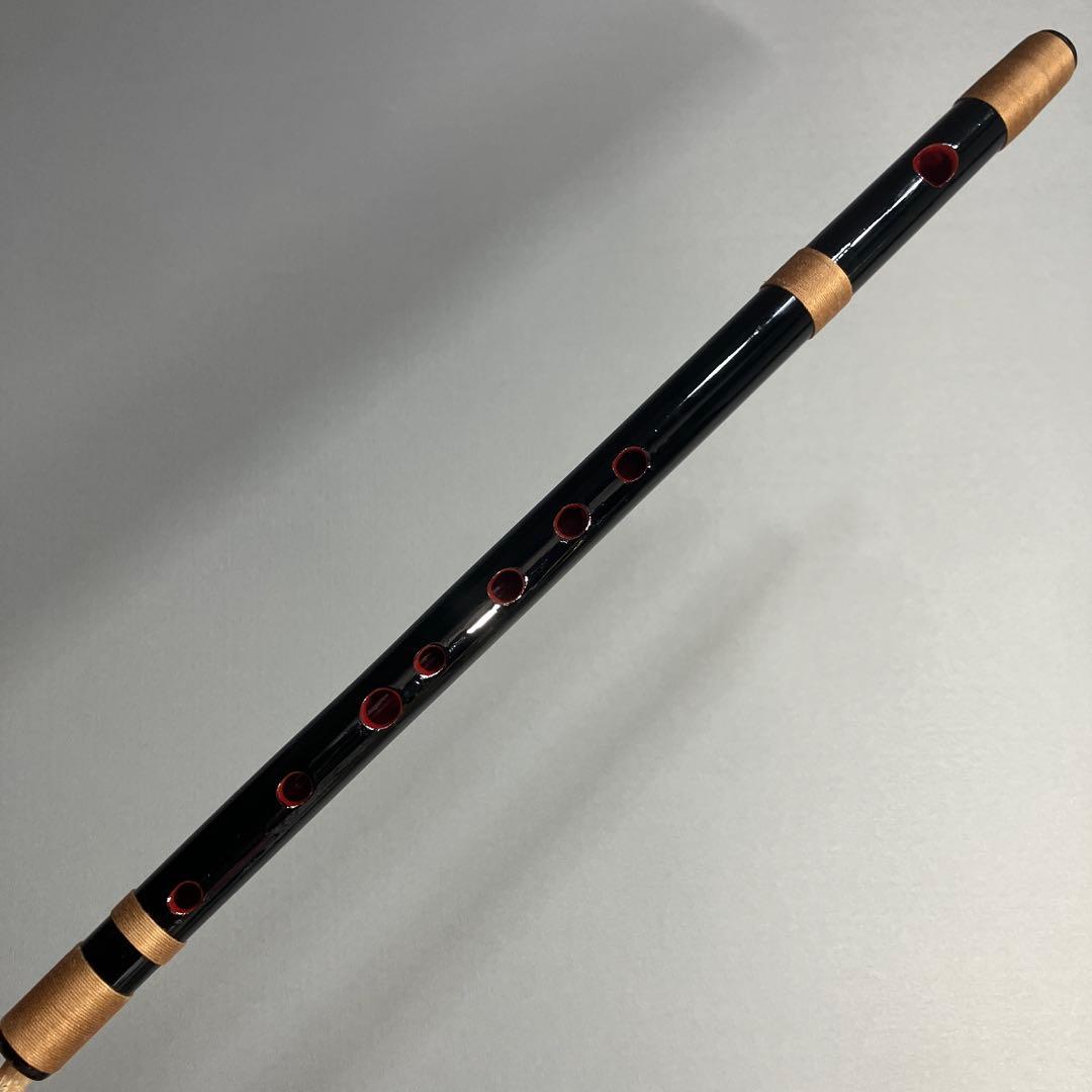 【篠笛八本調子 C管】 唄物　ドレミ調　天地糸巻 西洋音階 竹笛 M8-235