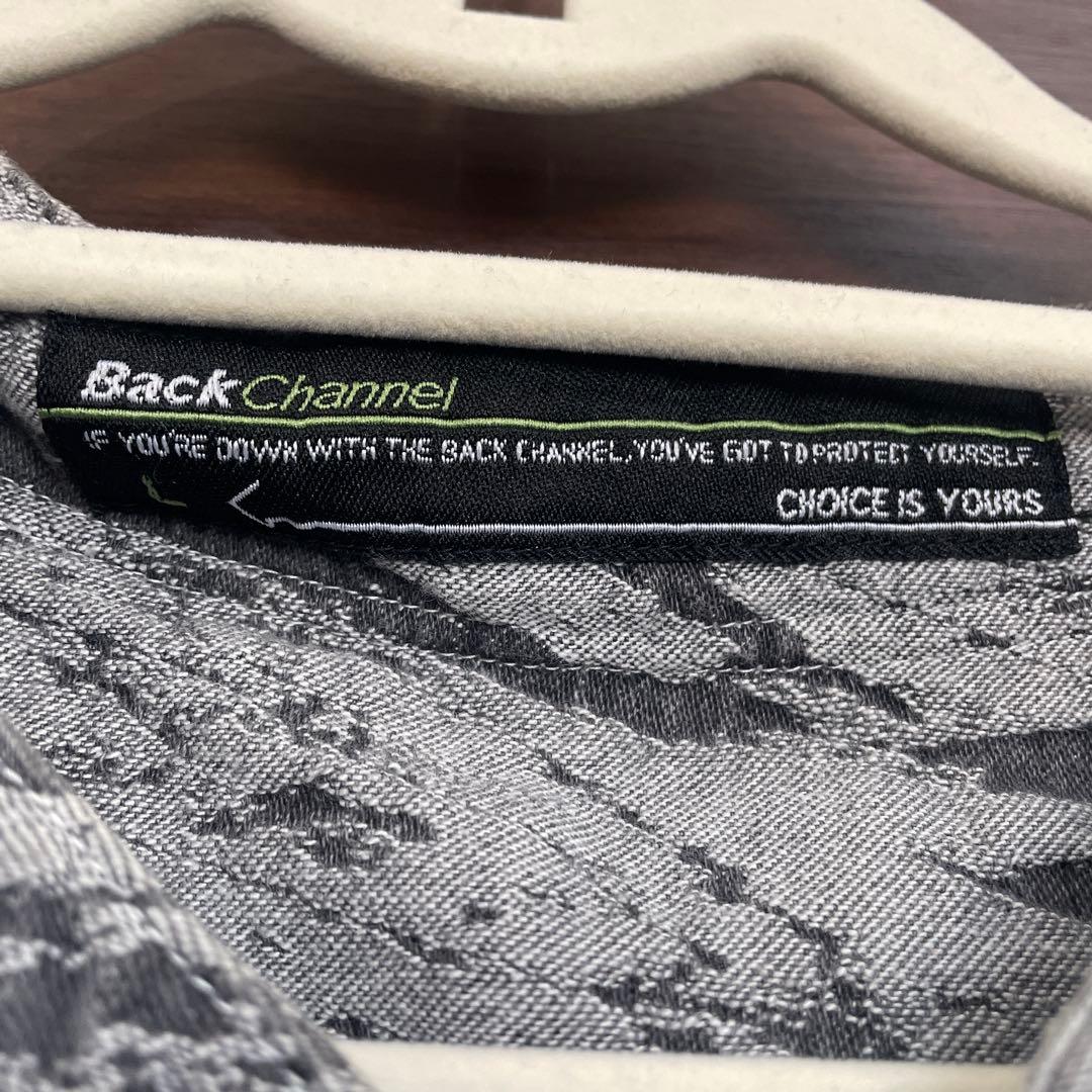 Back channel デニムベースボールシャツ