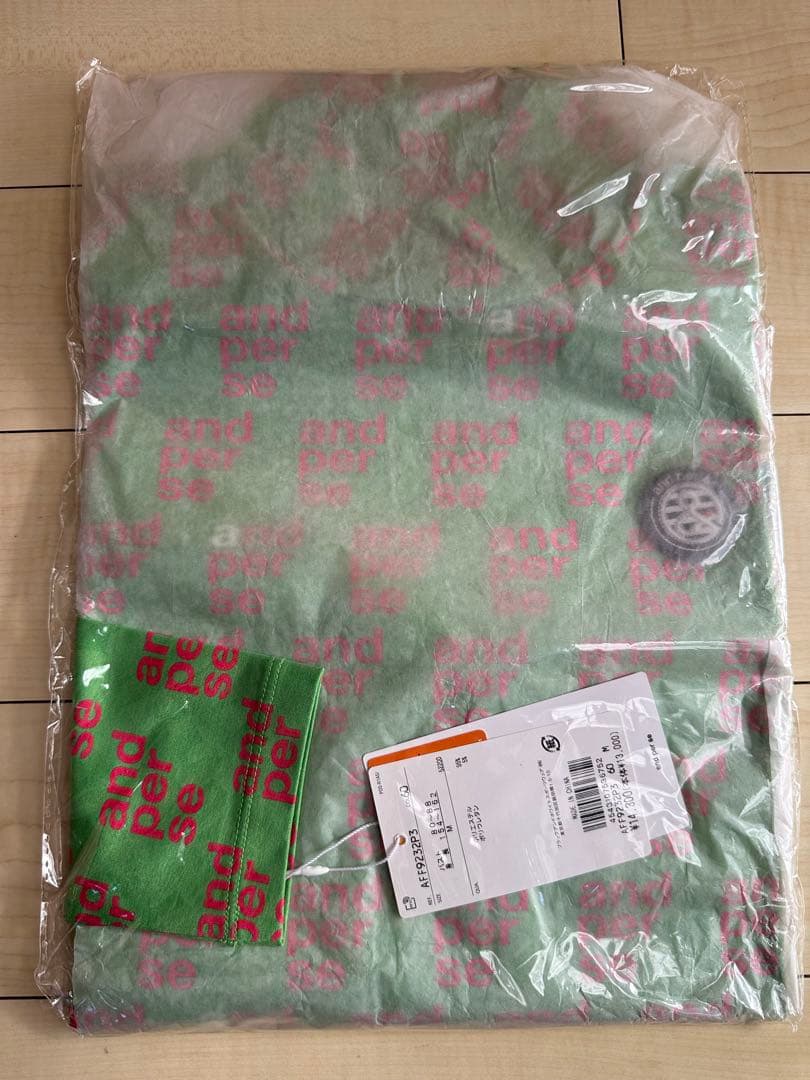 新品　アンパスィ　長袖シャツ　ハイネック　UVカット　ライムグリーン　M
