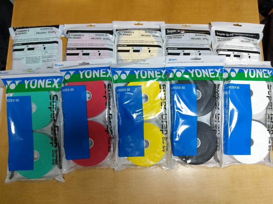 ■ヨネックス（YONEX） グリップテープ■30本 (白15本＋黒15本)