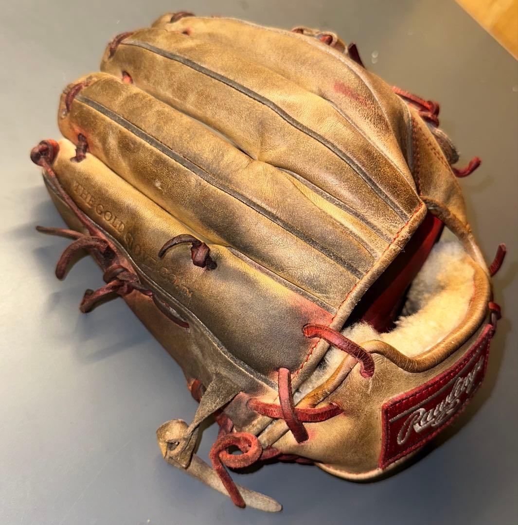 Rawlings 硬式グローブ ベージュ/赤