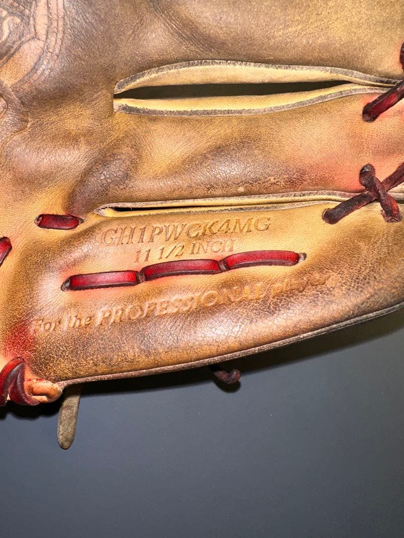 Rawlings 硬式グローブ ベージュ/赤