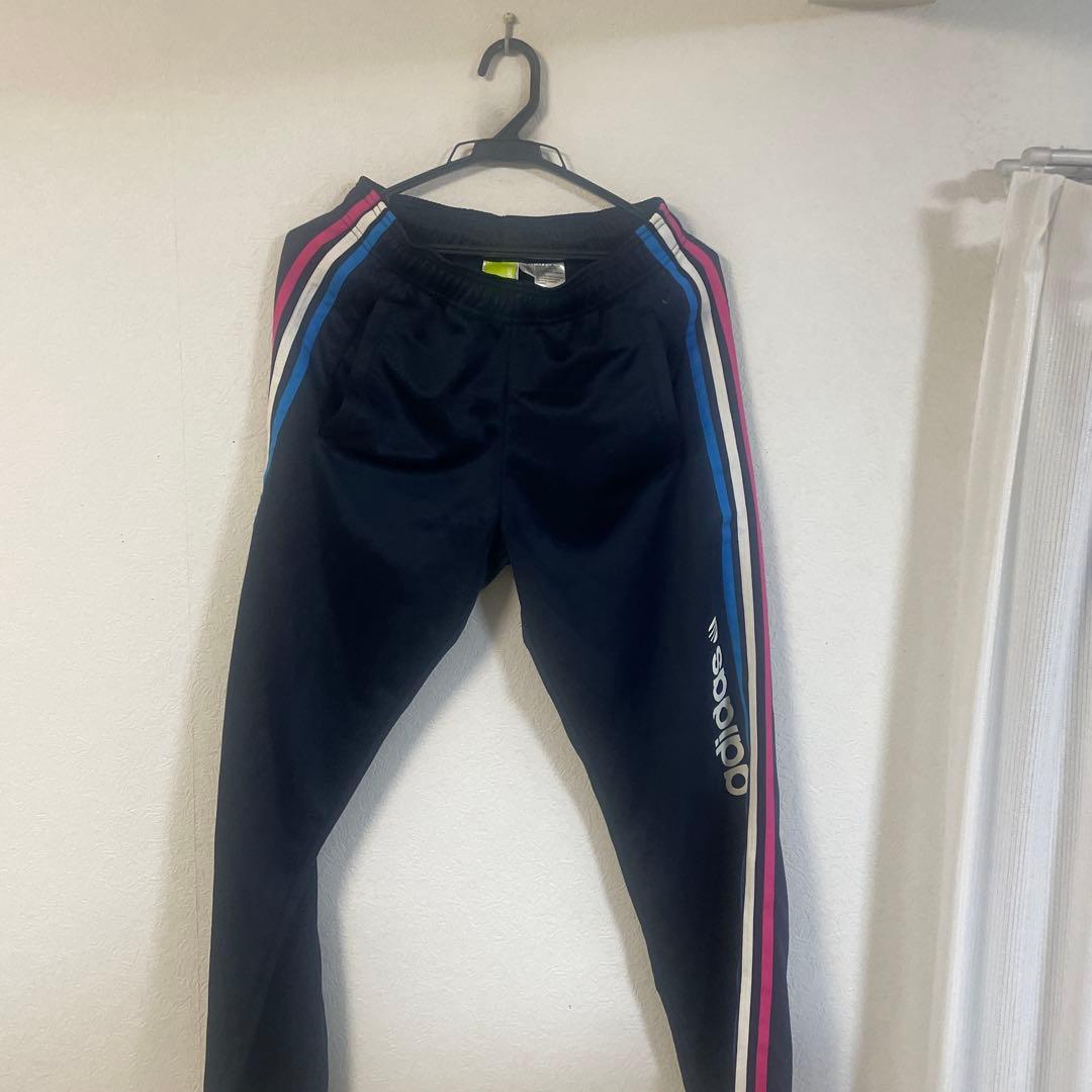 adidas ジャージジャケット ネイビー ストライプ