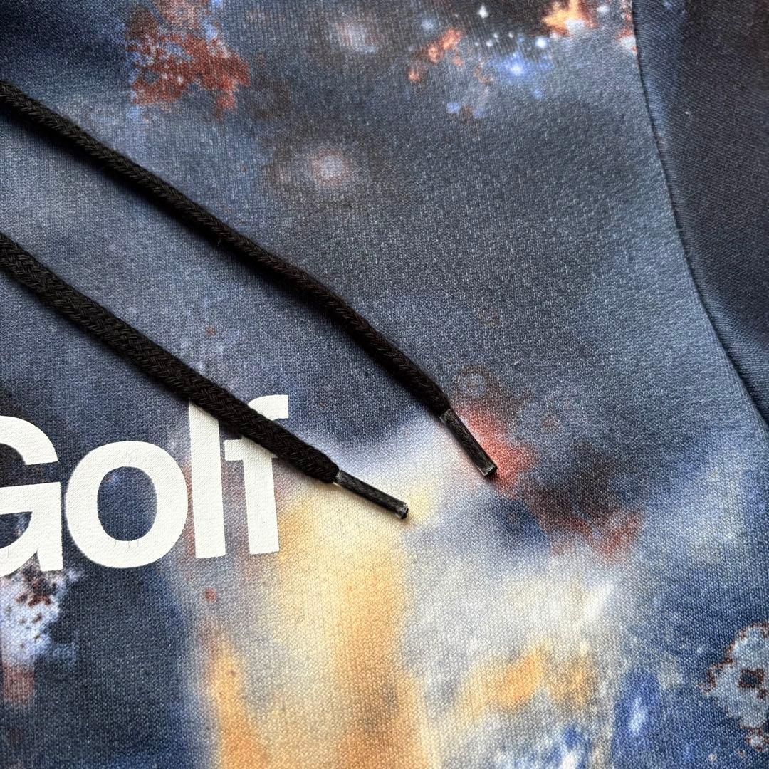 BEAMS GOLF ビームスゴルフ 宇宙プリントフード付きパーカー 総柄 M
