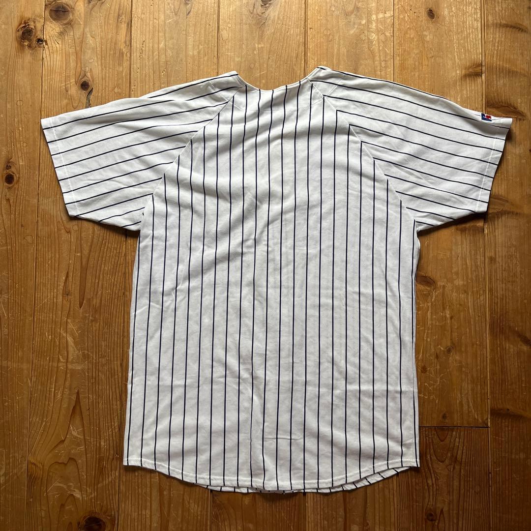 80's USA製　RUSSELL NYヤンキース　ベースボールシャツ L