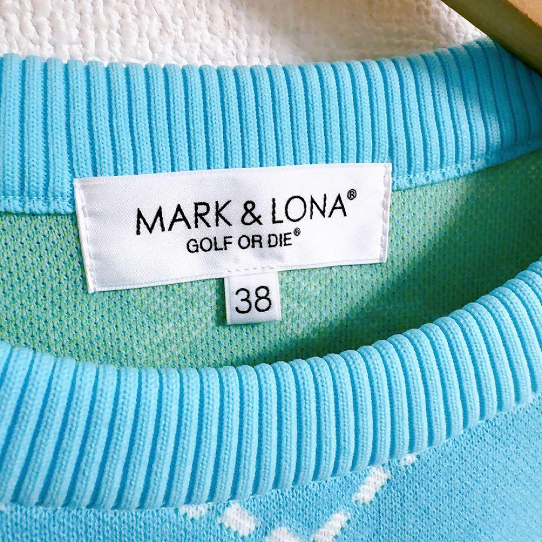 MARK & LONA✨グラデーションニット　スカル総柄　ニット　薄手　38