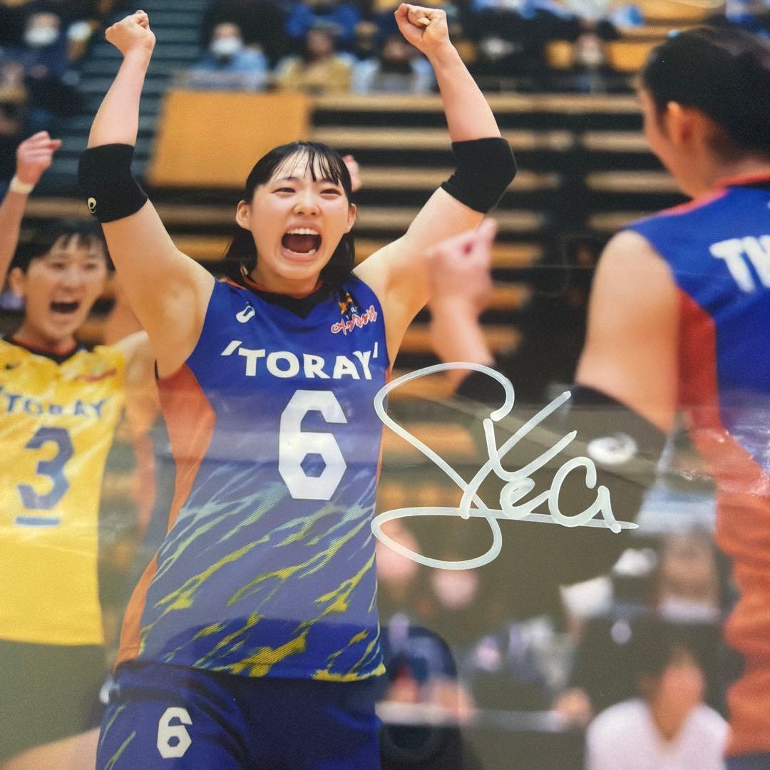 女子バレーボール 日本代表 火の鳥NIPPON 関菜々巳 直筆サイン入りフォト