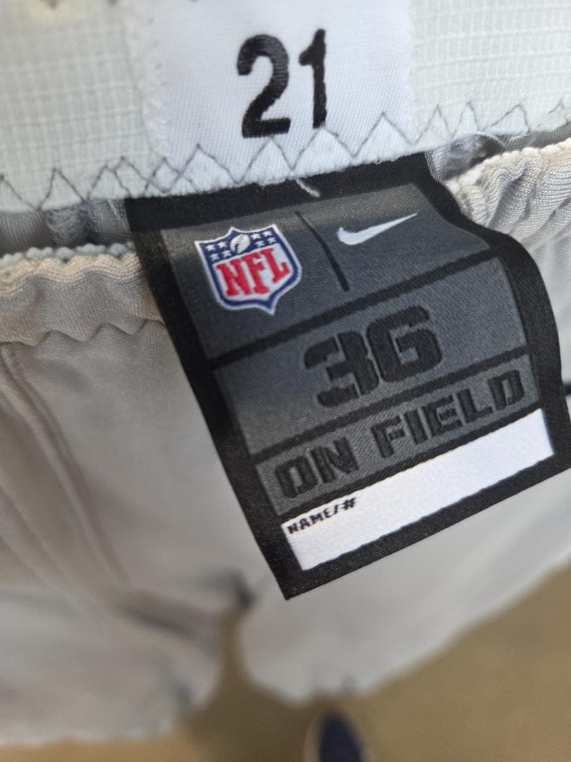 NIKE NFL ゲームパンツ グレー ネイビーライン 36
