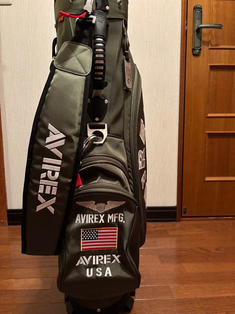 AVIREX アヴィレックス ゴルフバッグ・キャディバッグ カーキ フード有り