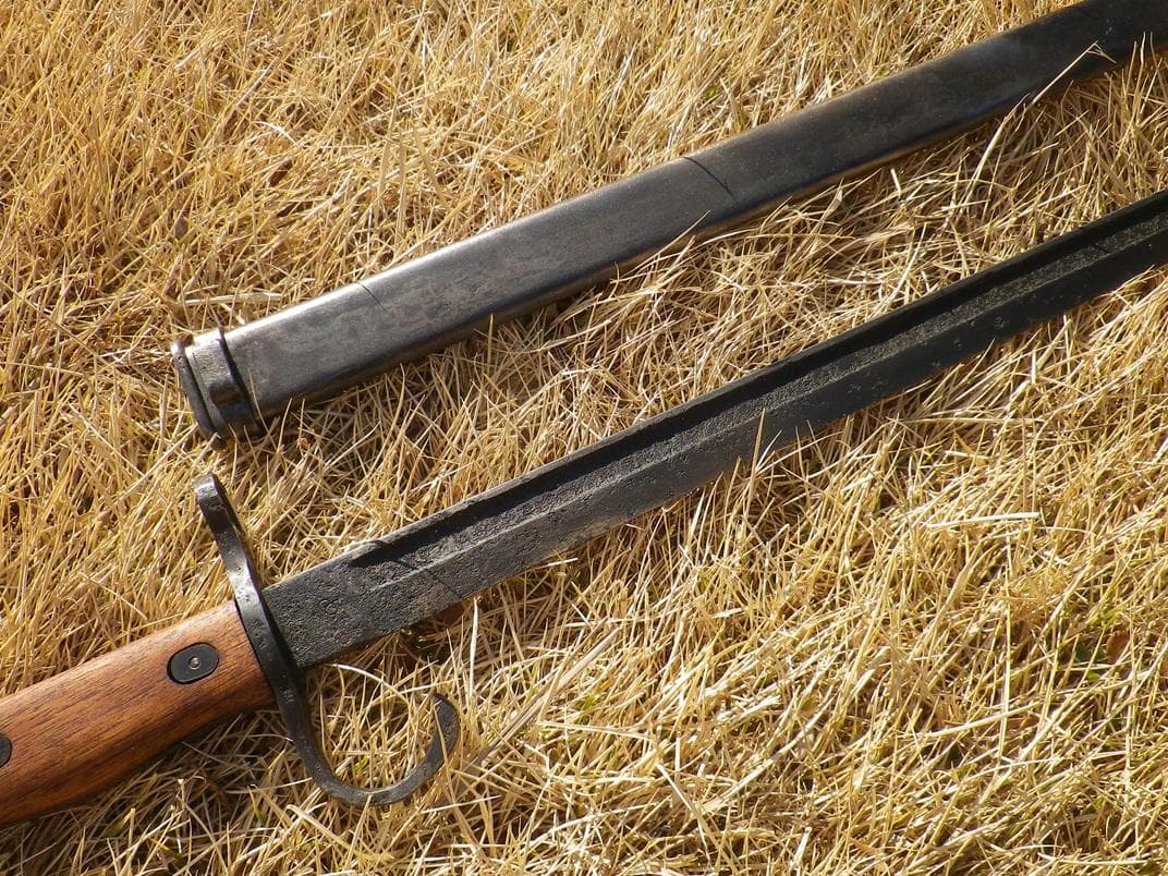 旧日本軍　三十年式　銃剣　模造刀　刃無　骨董品