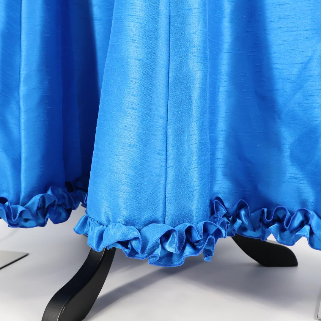 【美品 日本製 フラダンス衣装】ブルー Paondor ワンピース ドレス 青