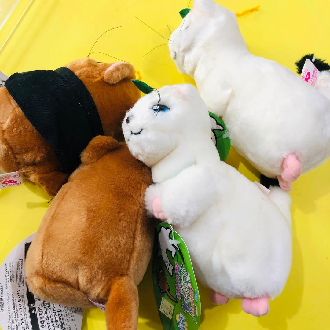 激レア★バンプレストしあわせソウのオコジョさん ぬいぐるみ 4個セットプライズ品