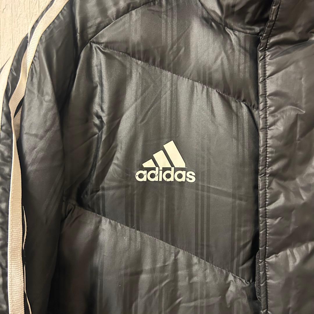 adidas ブラック ロングダウンコート ベンチコート サイズL