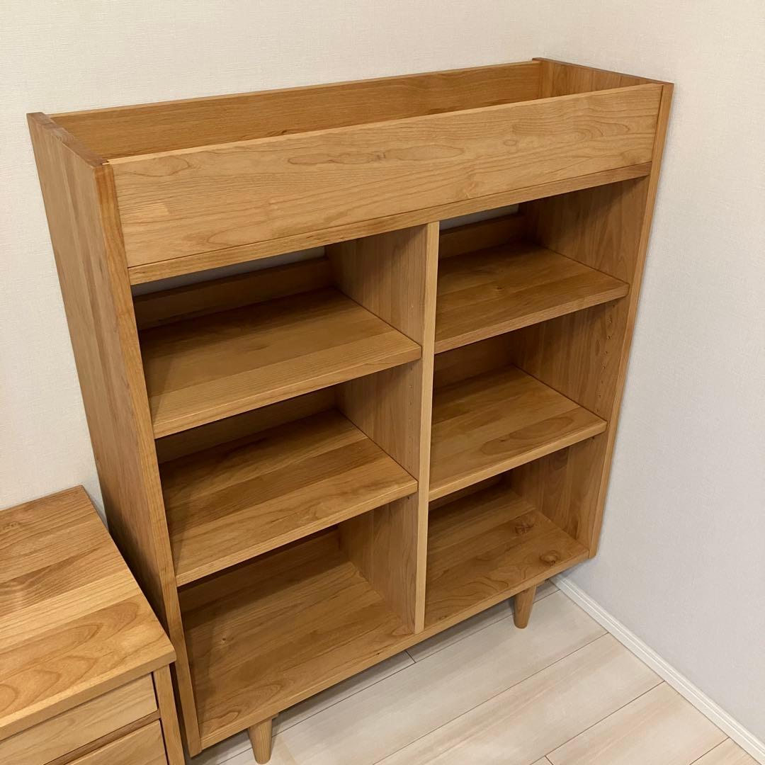 モモナチュラル COMO SHELF M 本棚　棚　美品