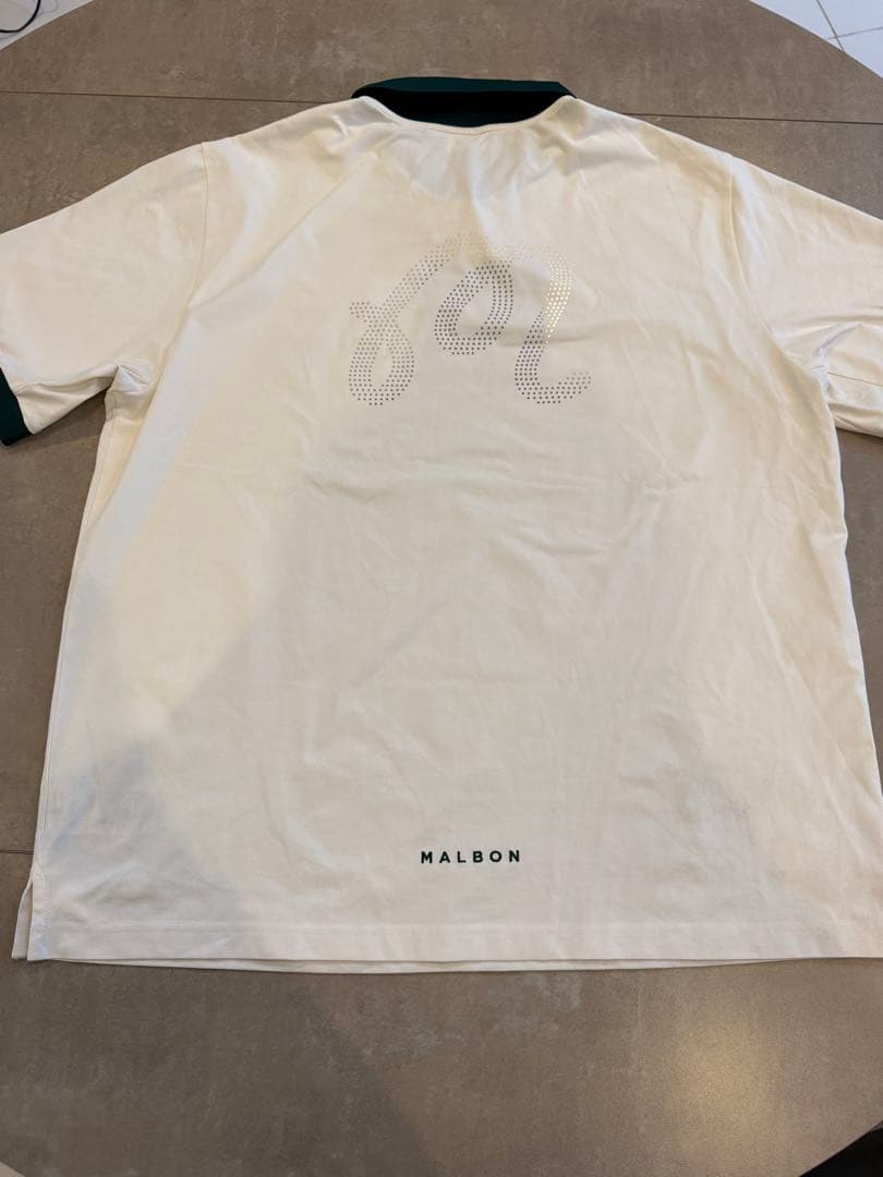 Malbon 正規品ポロシャツ XXXL ホワイト/グリーン